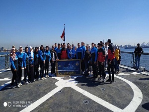 Launching the fourth division of Benha University youth and EL-Sadat- city youth to visit the naval base in Alexandria