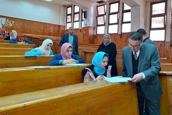 Dr\ Gamal El Saeed inspects Mid-Term Exams at Faculties