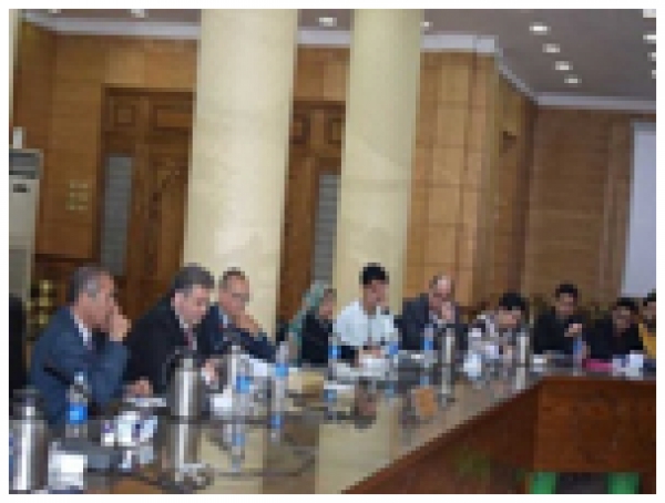 “We seek to improve the quality of the administrative process and achieving the best for those who deal with us” says EL-Kady in its meeting with the department’s heads in Benha University