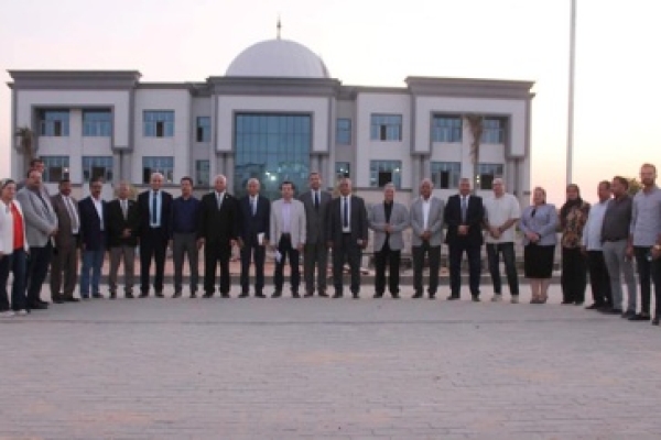 BU president presides over the supreme technical and administrative caretaker committee meeting in the non-governmental Benha University in EL-Obour.