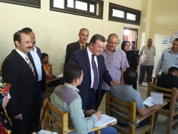 Benha University President inspects the Committees of Final Exams